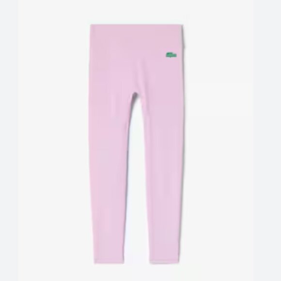 Lacoste x Bandier High-Waisted Leggings in Pink- S - Picture 8 of 12